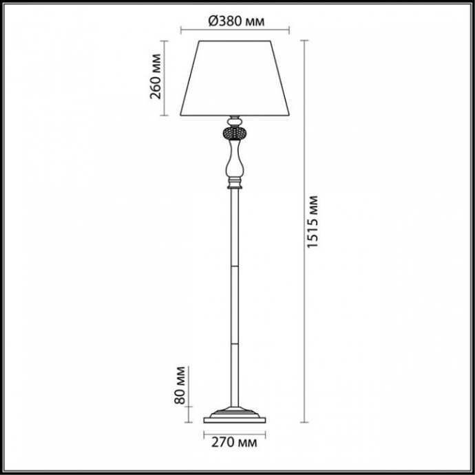 Торшер Odeon Light Classic Aurelia 3390/1F - 2