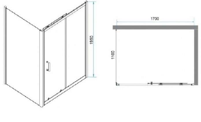 Душевой уголок RGW Passage PA-74B 170х110 профиль черный стекло прозрачное 410874171-14 - 2