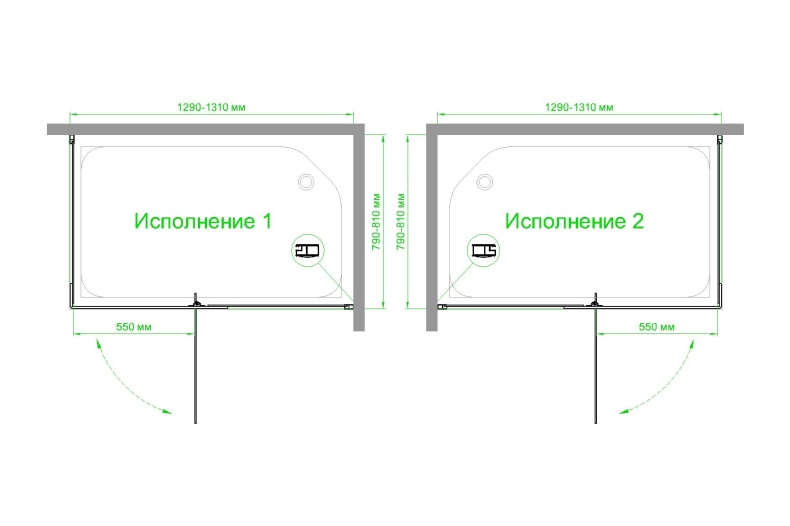 Душевой уголок Royal Bath HPVD 130х80 профиль белый стекло матовое RB8130HPVD-C - 3