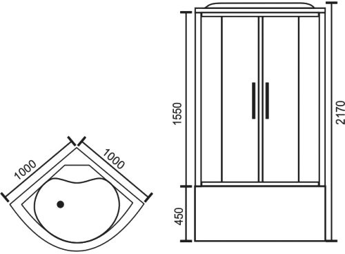 Душевая кабина Royal Bath RB 100BK6-WT-CH RB100BK6-WT-CH - 4