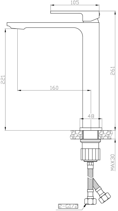 Смеситель Orange Lutz M04-121W для раковины - 1