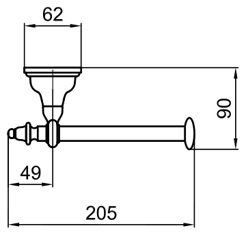 Держатель туалетной бумаги Webert Ottocento  AM500801015 - 2