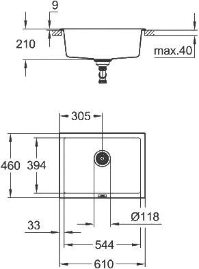 Мойка кухонная Grohe K700U 31655AT0 - 3