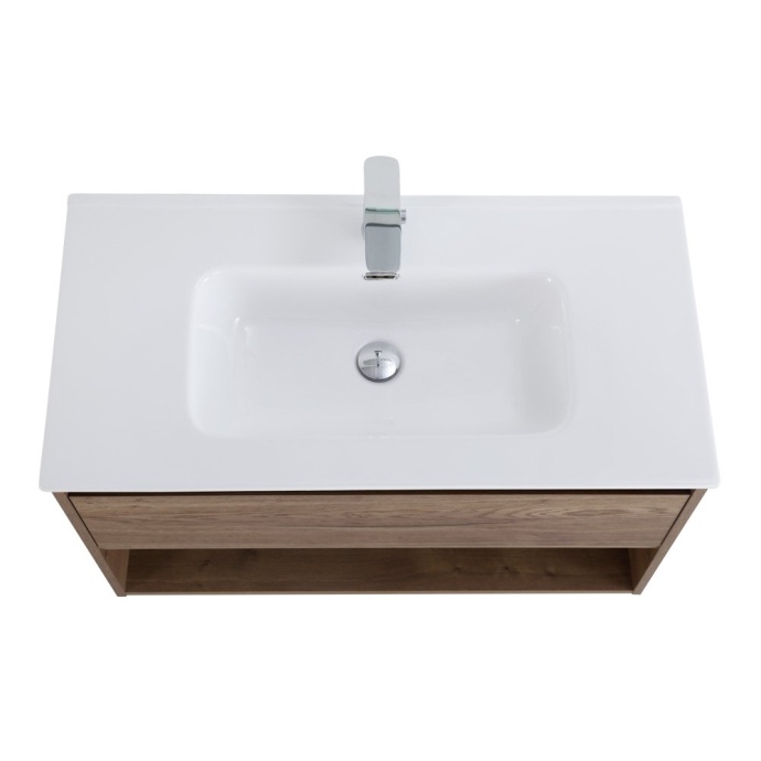 Тумба с раковиной  BelBagno Kraft 80 темное дерево - 2