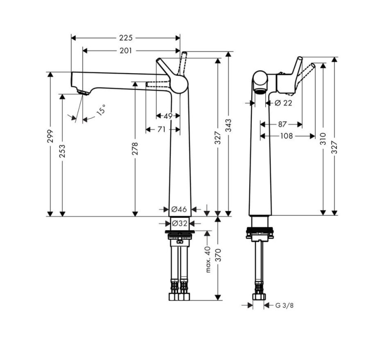 Смеситель для раковины Hansgrohe  хром  72116000 - 1