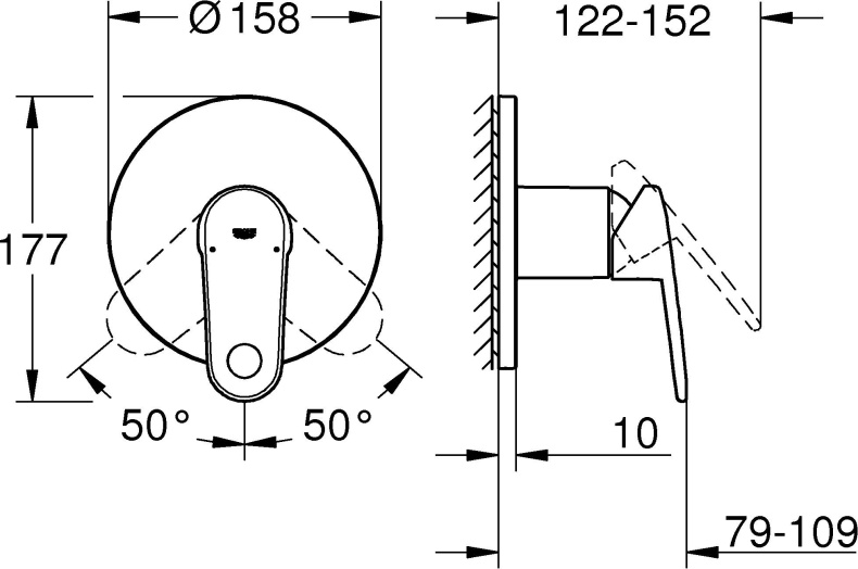 Смеситель Grohe Europlus 24059002 для душа - 1