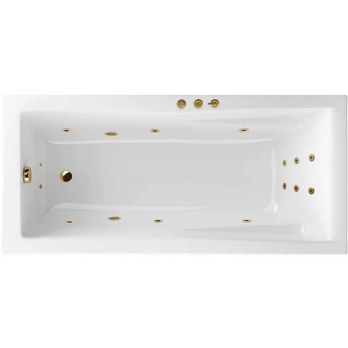 Акриловая ванна Excellent Palace 170x75 белая бронза с гидромассажем WAEX.PAL17.SMART.BR - 0
