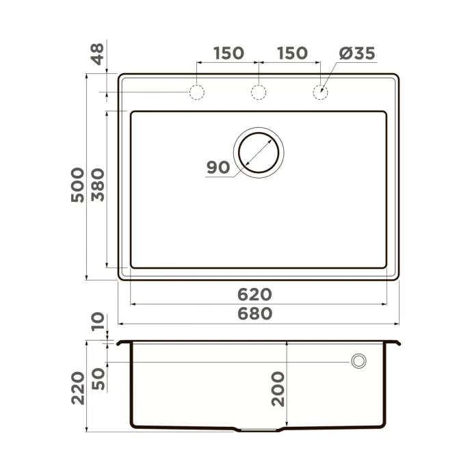 Мойка кухонная Omoikiri Tedori Tetogranit/leningrad grey  4993570 - 1