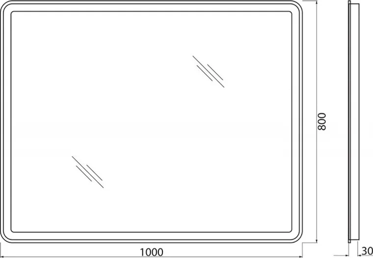 Зеркало BelBagno Marino 100х80 с подсветкой, подогревом  SPC-MAR-1000-800-LED-TCH-WARM - 1