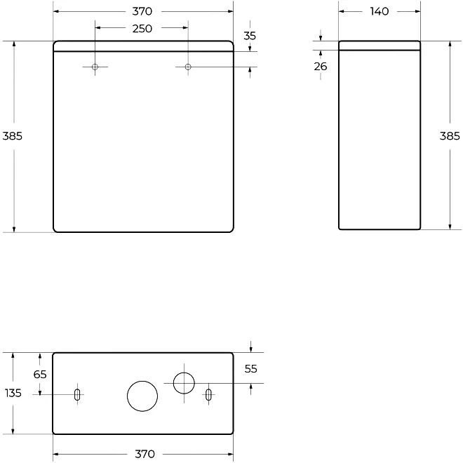 Бачок для унитаза BelBagno Lounge белый  BB045/051T - 2