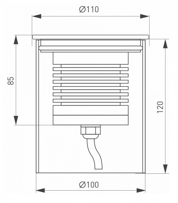 Ландшафтный светодиодный светильник Arlight LTD-Ground-R110-15W Warm3000 026450(1) - 1