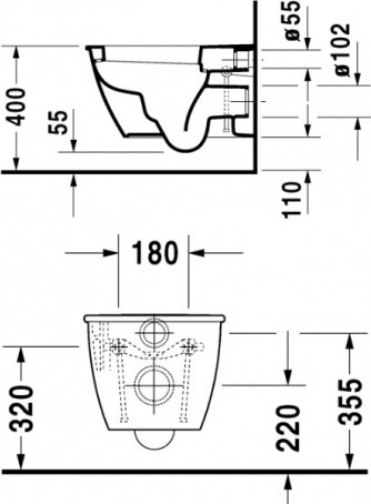 Чаша для унитаза подвесного Duravit Darling New 2545090000 - 4