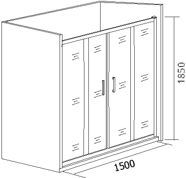 Душевая дверь в нишу Good Door Latte WTW-TD-150-C-WE ЛА00030 - 3