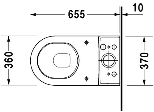 Унитаз напольный Duravit Starck 3 с крышкой, белый (0126090000) - 3