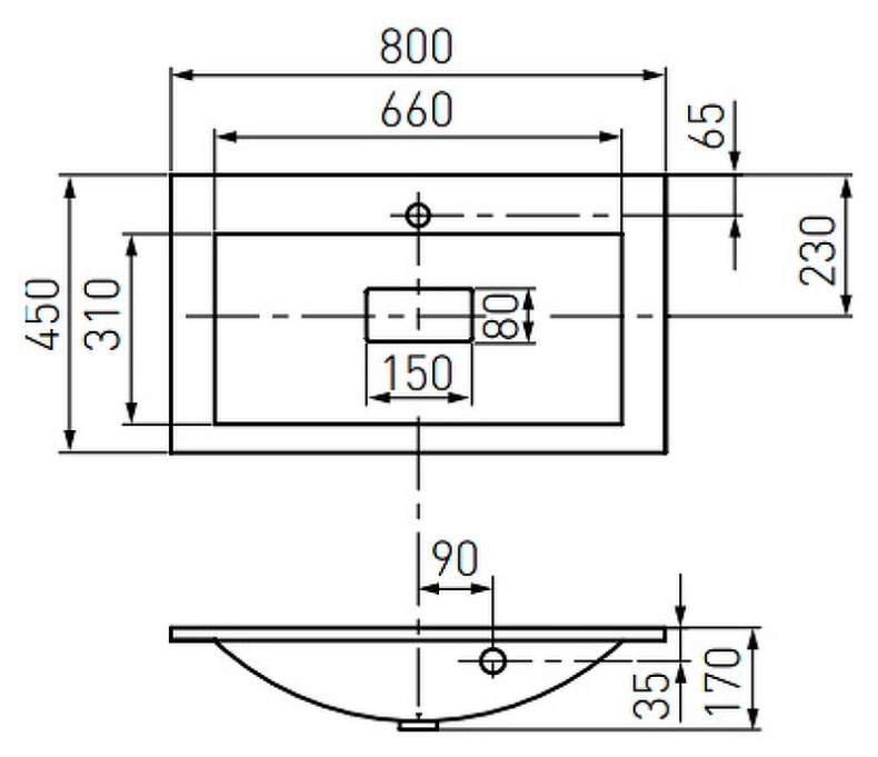 Тумба с раковиной Aquaton Мадрид 80 белый 1A1268K7MA010 - 5