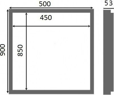 Люк настенный Люкер AL-KR 90x50 - 11