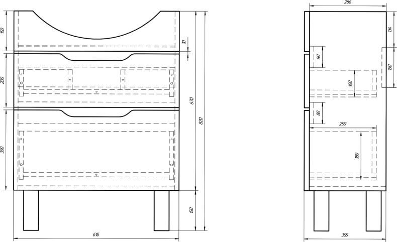 Тумба с раковиной Dreja.Eco Laguna Plus 65 белая - 3