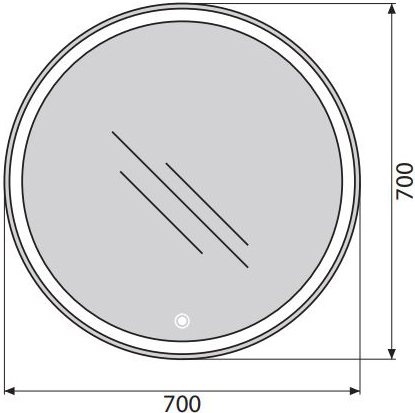 Зеркало BelBagno 70х70  SPC-RNG-700-LED-TCH - 3