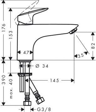 Смеситель Hansgrohe Logis 71311000 на борт ванны - 1