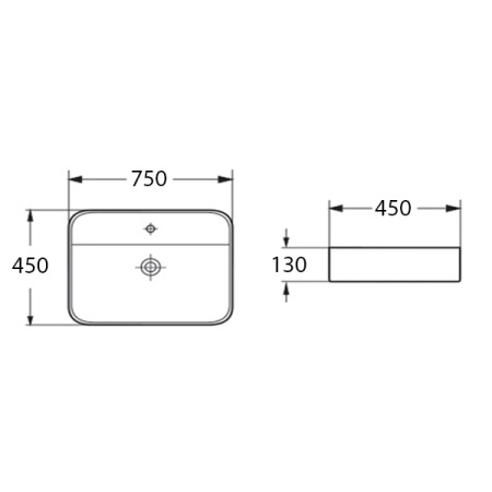 Накладная раковина Comforty 75 белая матовая 00-00013930 - 2