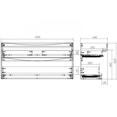 Тумба под раковину Belbagno Marino 110 темное дерево MARINO-H60-1100-2C-SO-RW-P - 3