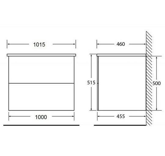 Тумба с раковиной BelBagno Etna 100 темное дерево у - 8