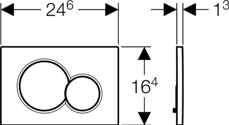 Кнопка смыва Geberit Sigma 01 115.770.21.5 хром - 1