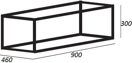 Консоль для раковины Cezares Cadro 90 подвесная CADRO-90/46/30-1C-SO-MET-ST - 1