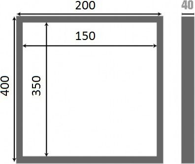 Люк настенный Люкер К 40x20 - 5