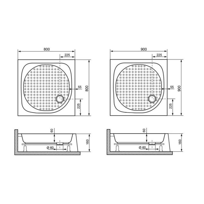 Поддон для душа RGW Lux TN 16180188-21 80x80 - 2