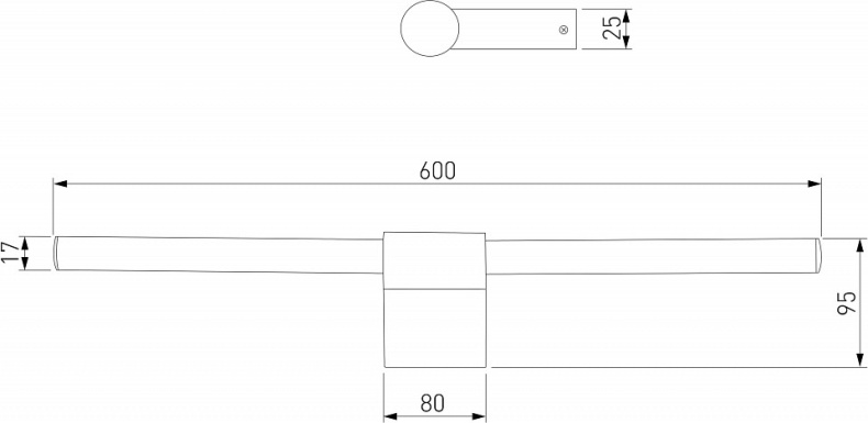 Подсветка для зеркал Elektrostandard Luar 40125/LED латунь a062893 - 3