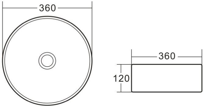 Раковина накладная BelBagno 36  BB1357 - 2