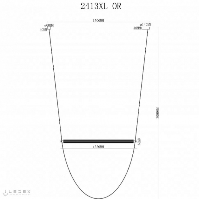 Подвесной светильник iLedex Rocks 2413XL OR - 1