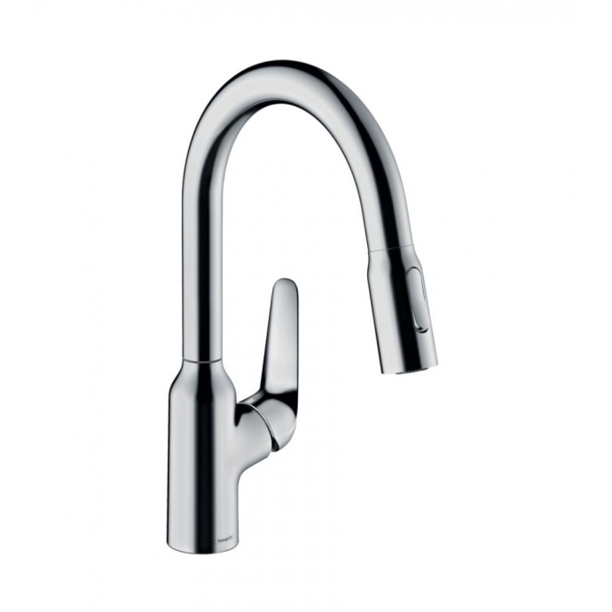 Кухонный смеситель однорычажный, 180, с вытяжным душем, 2jet Hansgrohe 71801000 - 0