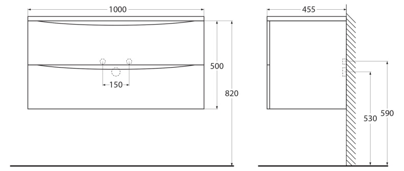 Комплект мебели BelBagno Acqua 100 серый - 20