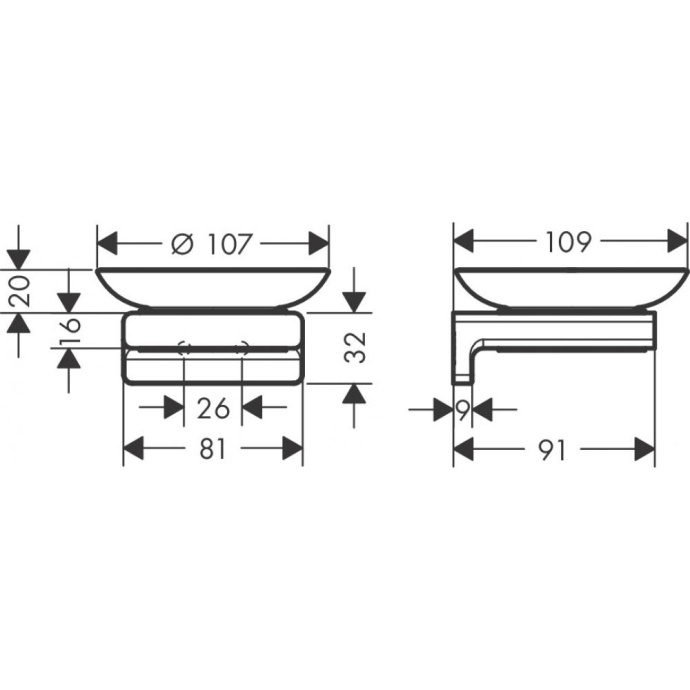 Мыльница AddStoris Hansgrohe 41746700 - 1