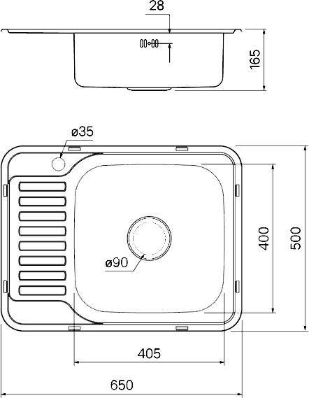 Мойка кухонная Iddis Basic BAS65SRi77 - 4