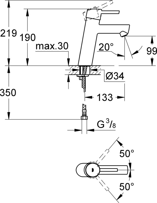 Смеситель Grohe Concetto 23451001 для раковины - 6