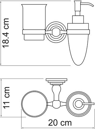 Дозатор Wasserkraft Ammer K-7089 со стаканом - 3