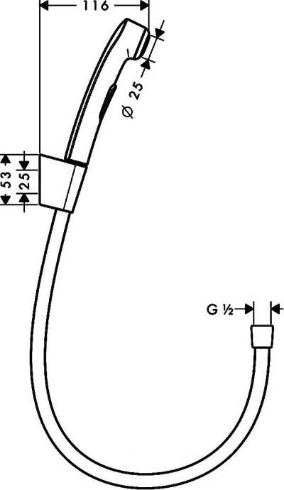 Гигиенический душ Hansgrohe 32128000 - 11