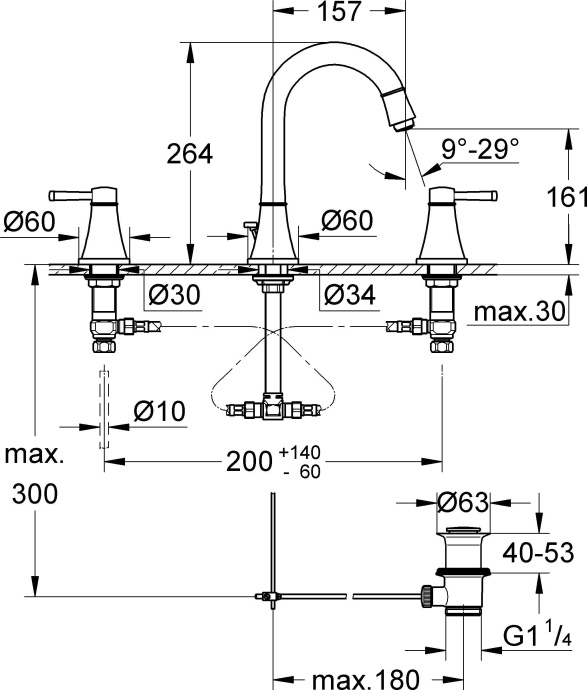 Смеситель Grohe Grandera 20389000 для раковины - 7