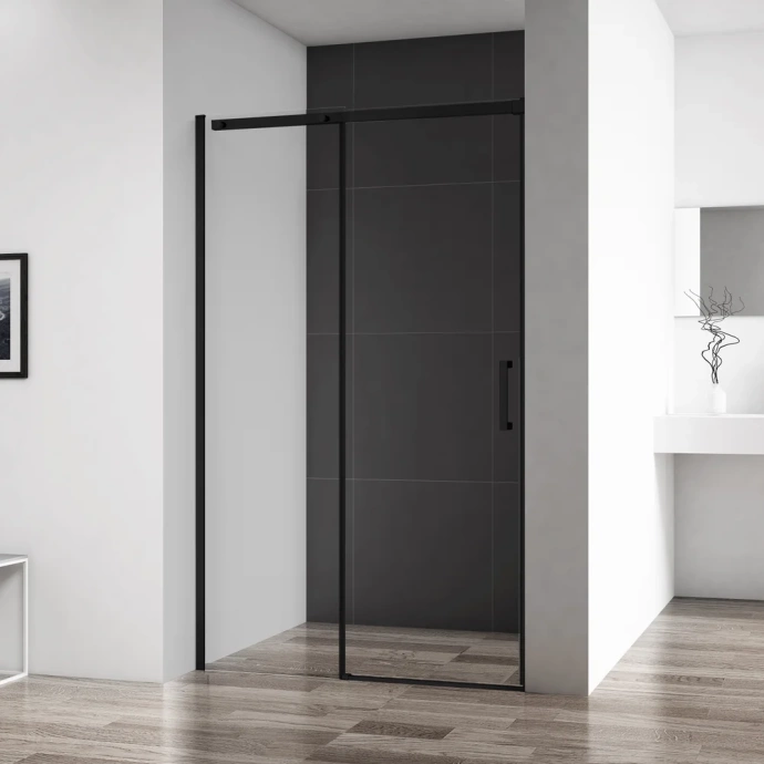 Душевая дверь BelBagno Acqua 120 профиль черный матовый  ACQUA-BF-1-120-C-NERO - 0