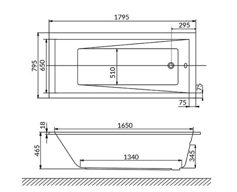 Ванна акриловая WHITECROSS Wave Slim 180x80 белый 0111.180080.100 - 4