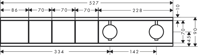 Термостат Hansgrohe RainSelect для ванны с душем 15381000 - 1