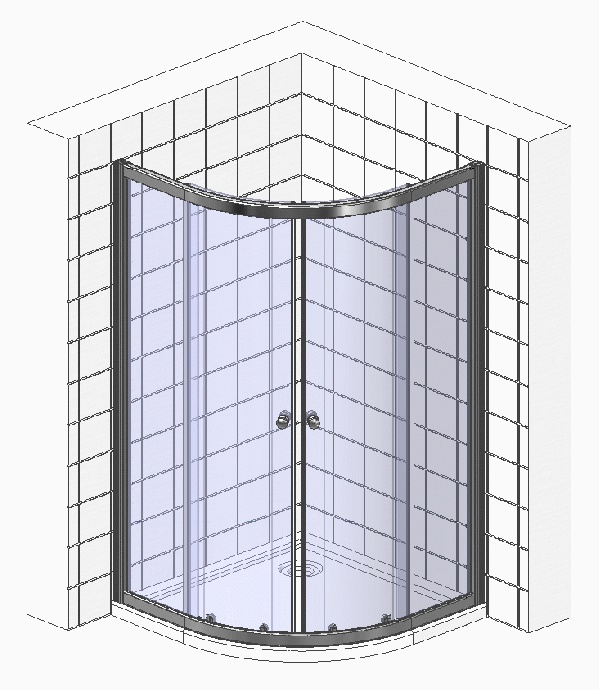 Душевой уголок BelBagno Uno 195 R 2 100 C Cr UNO-195-R-2-100-C-Cr - 1