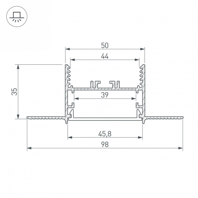 Коннектор X-образный Arlight SL-Linia45-Fantom 030109 - 2