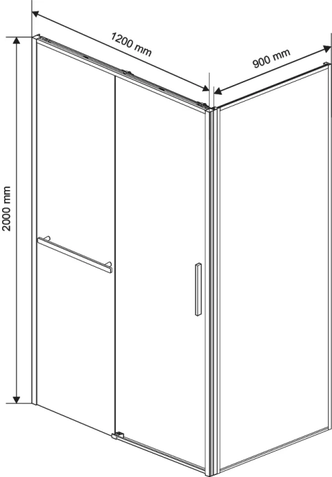 Душевой уголок Vincea Slim Soft 120х90 хром стекло прозрачное VSR-1SS9012CL - 1