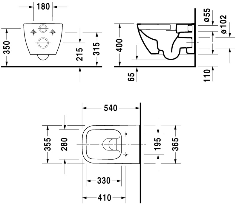 Чаша для унитаза подвесного Duravit Happy D.2 2222090000 rimless - 2