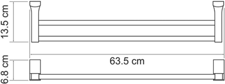 Полотенцедержатель Wasserkraft Leine K-5040 двойной - 2