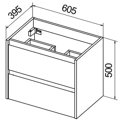 Тумба под раковину BelBagno Kraft 39 60 темное дерево KRAFT 39-600/390-2C-SO-RT - 4